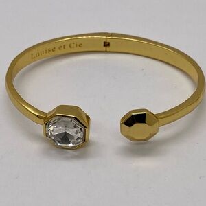 Louise et Cie Gold Bracelet with Faceted Crystal